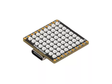 RP2350-Matrix mikrovezérlő fejlesztőkártya, kétmagos és két architektúrájú kialakítás, beépített 6 tengelyes érzékelő és 8 × 8 RGB LED mátrix színes megvilágítású kijelzőhöz