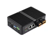  Raspberry Pi CM5 alapú, Gigabit/2,5G kettős Ethernet-csatlakozással és 2 × RS485 + 2 × RS232 interfésszel rendelkező ipari számítógép, amely támogatja a 4K-s kijelző kimenetet és a 4G/5G modult, és a Compute Module 5 összes változatához alkalmas