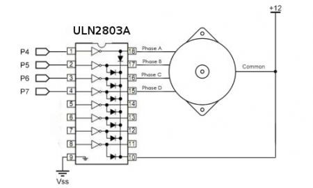Схема включения uln2804a